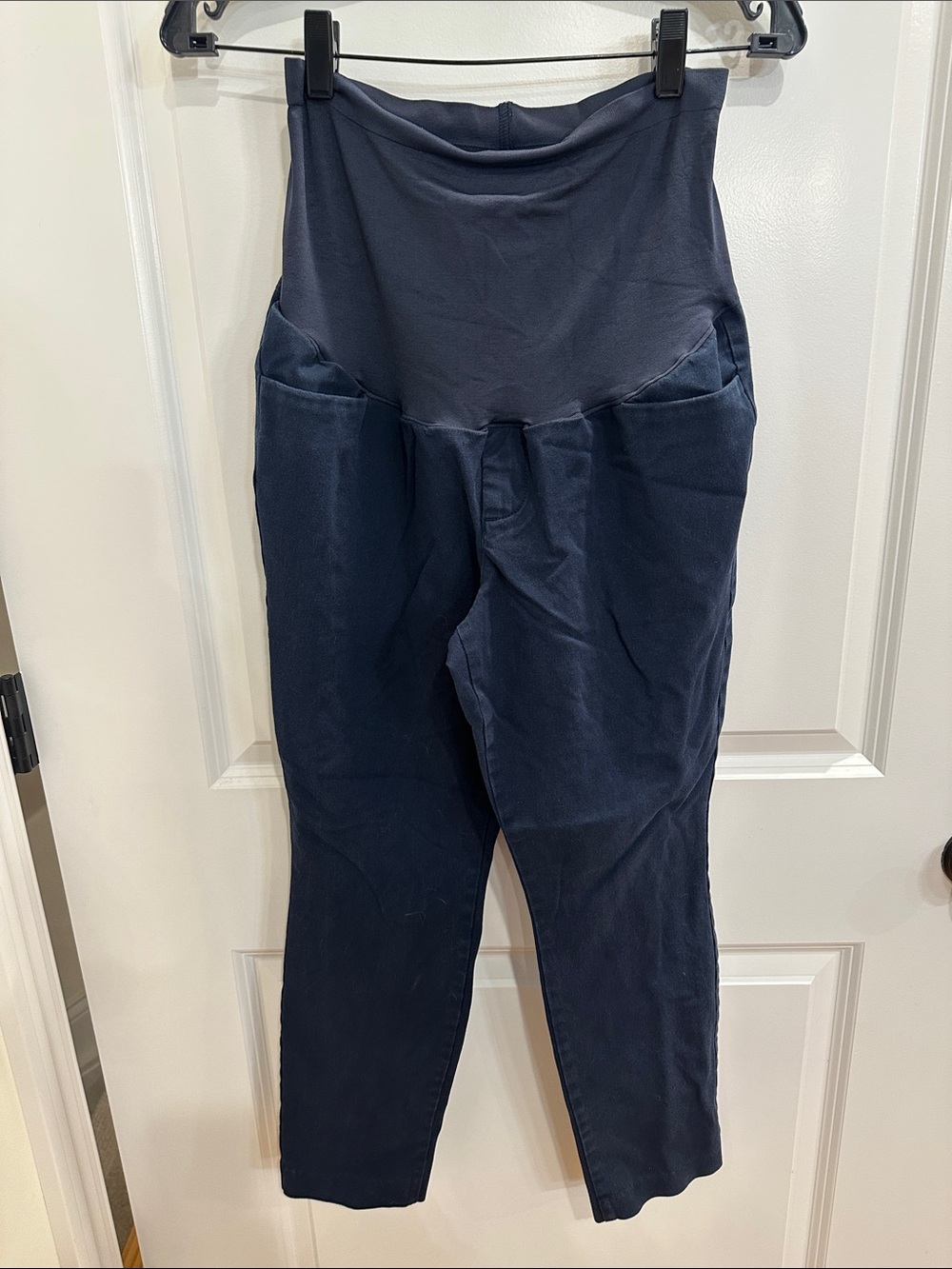 Old Navy Navy Maternity Chinos with Supportive Waistband